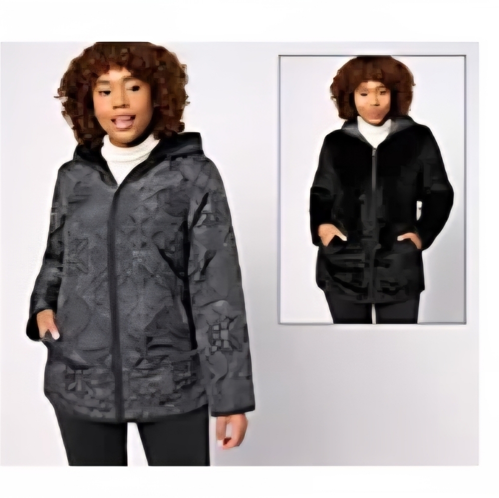 Susan Graver Misses Reversible Quilted Woven & Plush  Jacket NWT Size S ❤